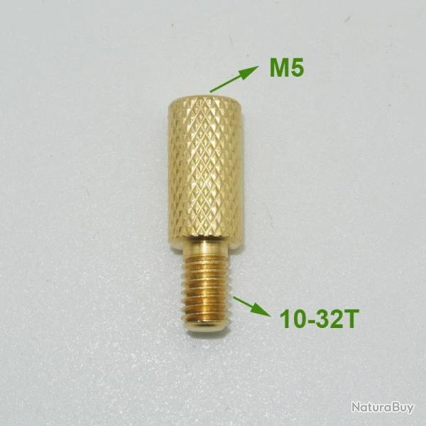 adaptateur pour baguette de nettoyage - 10-32T male vers M5 femelle