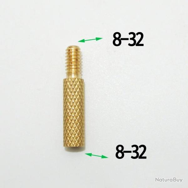 adaptateur pour baguette de nettoyage - 8-32 male vers 8-32 femelle
