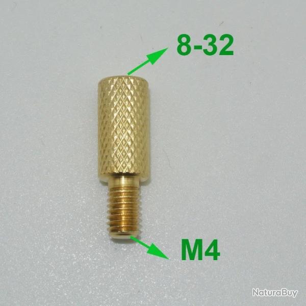 adaptateur pour baguette de nettoyage - M4 male vers 8-32 femelle