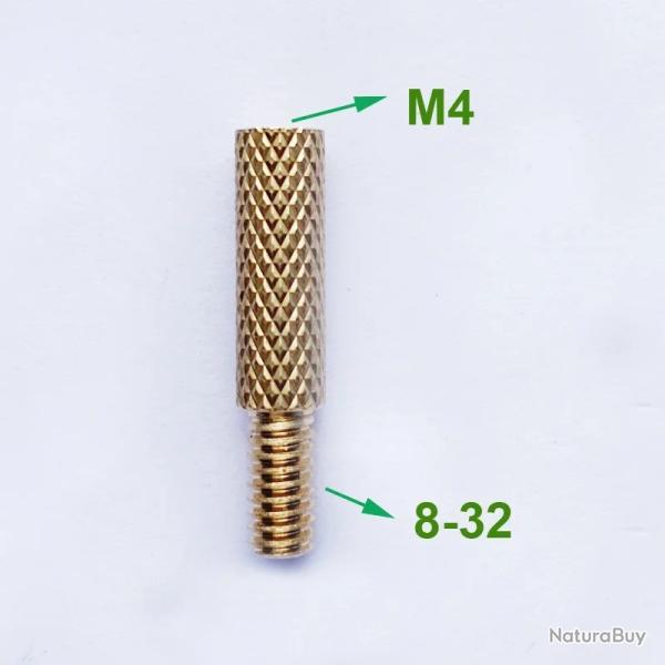 adaptateur pour baguette de nettoyage - 8-32 male vers M4 femelle