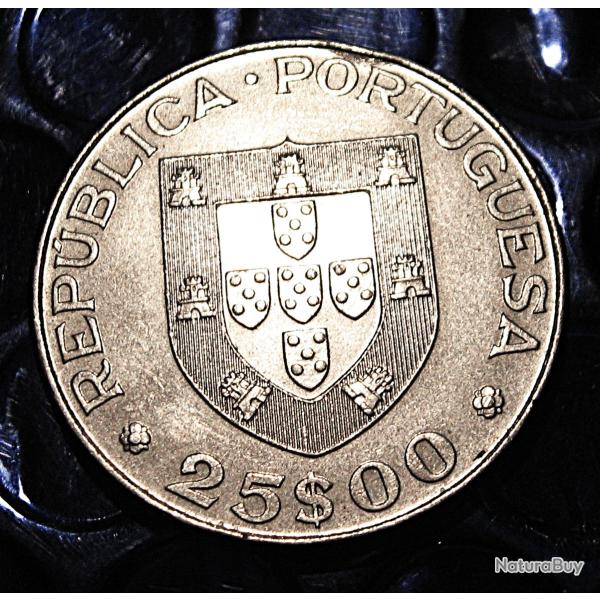 Portugal piece de 25$00 escudos 1977 ttb