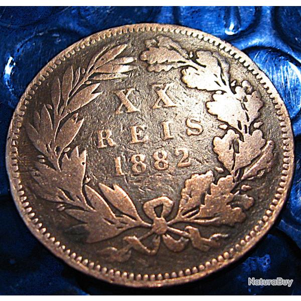 Portugal piece de XX reis  1882 tb+