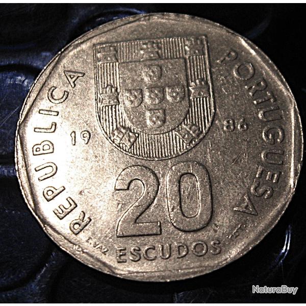 Portugal piece de 20 escudos 1986 ttb+(r�publica portuguesa)