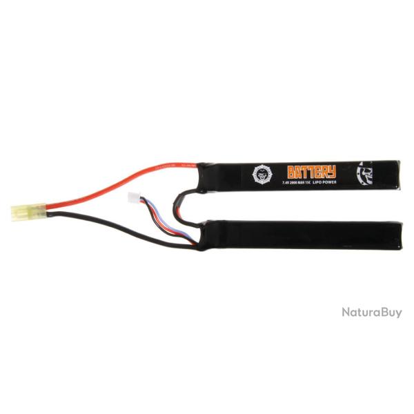 BATTERIE LIPO 7.4V 2000 MAH 15C DUEL CODE