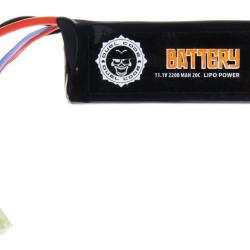 BATTERIE LIPO 11.1V 2200 MAH 20C DUEL CODE