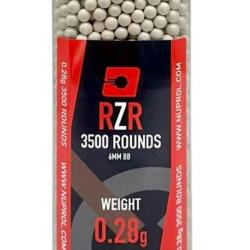 Billes Airsoft 6mm RZR 0.28g bouteille 3500 bbs - 0,28g