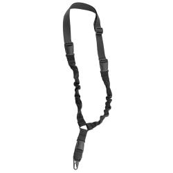 Sangle 1 point d&eacute;grafable avec attache crocodile Noire