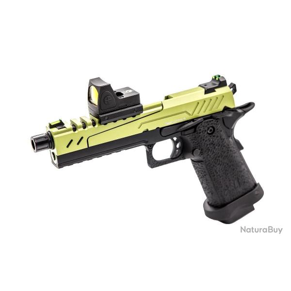 R�plique GBB gaz Hi-Capa 5.1 SPLIT Noir / OD 1,0J + point rouge BDS