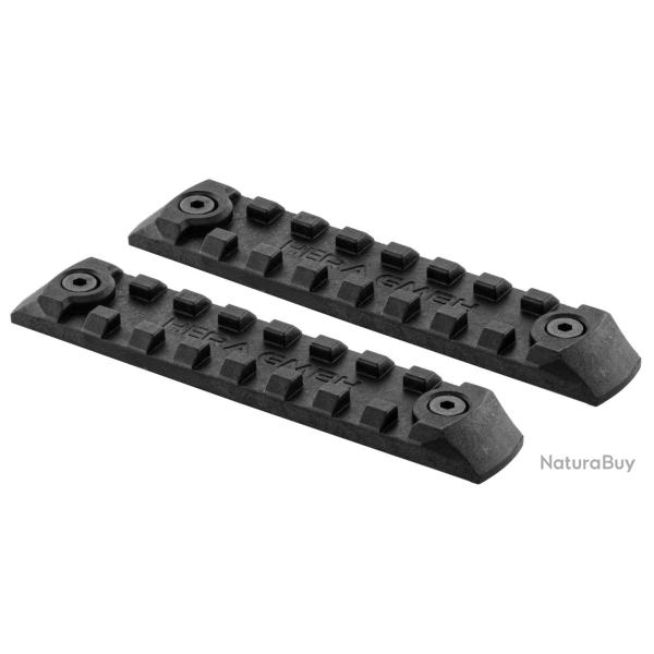 Set de 2 rails picatinny en polym�re compatible KEYMOD - NOIR - SET 2 RAILS POLYMERE PICATINNY COMPA