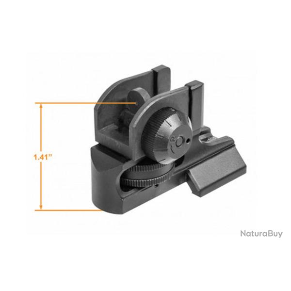 Hausse fixe UTG pour AR15 - HAUSSE FIXE ARRIERE UTG POUR AR15 (compatible AD99995)