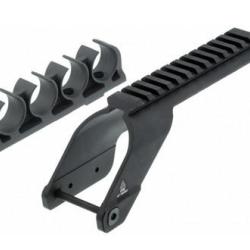 Rail Picatinny et porte cartouches pour Maverick 88 / Mossberg 500 - 590 - UTG - RAIL PICATINNY + PO