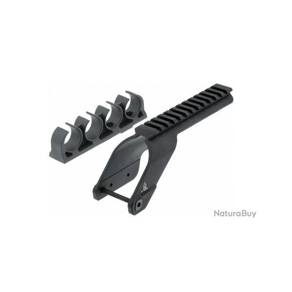 Rail Picatinny et porte cartouches pour Maverick 88 / Mossberg 500 - 590 - UTG - RAIL PICATINNY + PO