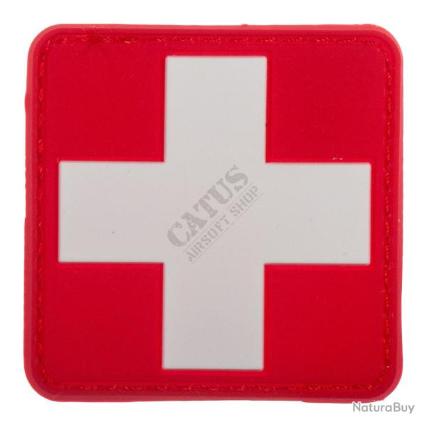 Patch velcro Croix M�dicale 3D Rouge
