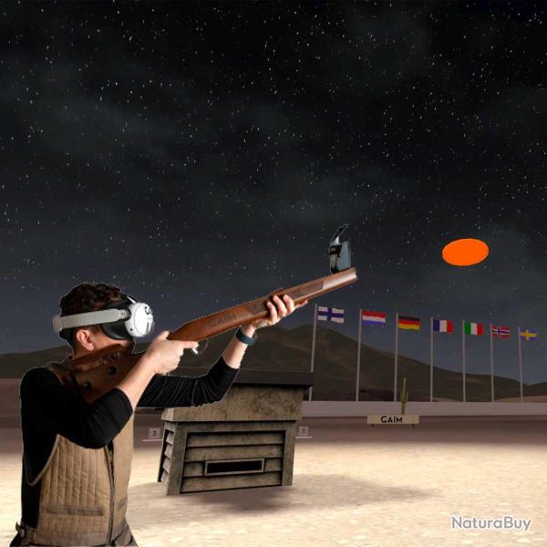 Simulateur ball-trap r�alit� virtuelle Gaim by Aimpoint Crosse avec busc r�glable