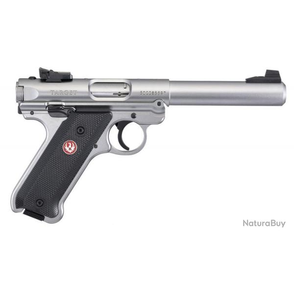 Pistolet RUGER MARK IV Target Inox 5"1/2 calibre 22 Lr