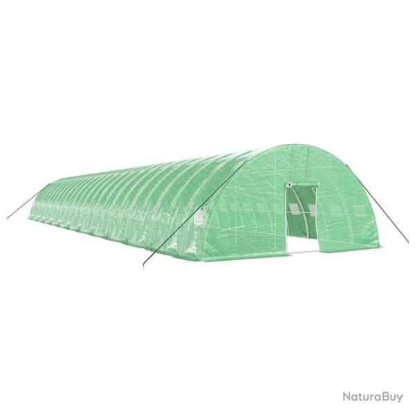 Serre tente abri plante fleur l�gumes avec cadre en acier 144 m� 24 x 6 x 2,85 m vert 02_0044548