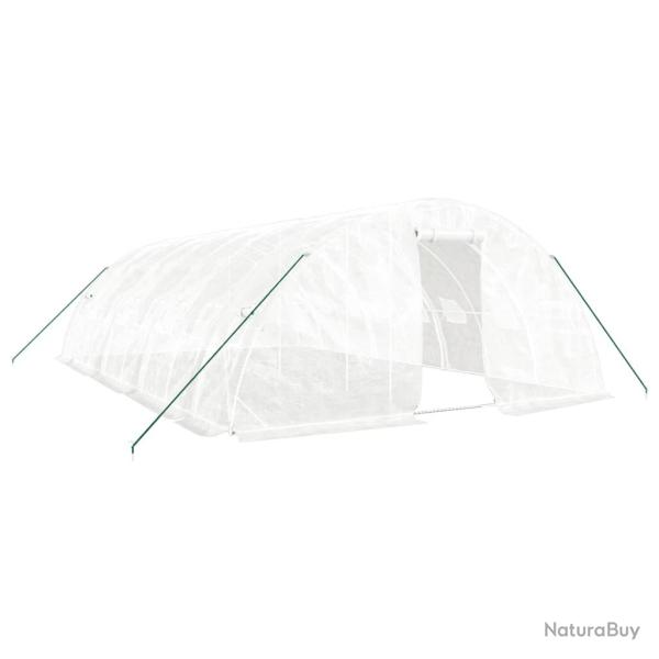 Serre tente abri plante fleur l�gumes avec cadre en acier 40 m� 8 x 5 x 2,3 m blanc 02_0044589