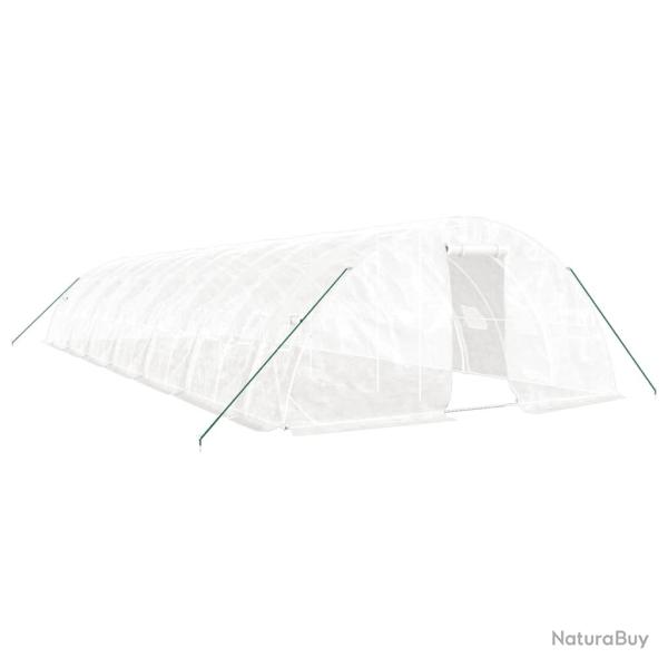 Serre tente abri plante fleur l�gumes avec cadre en acier 70 m� 14 x 5 x 2,3 m blanc 02_0044621