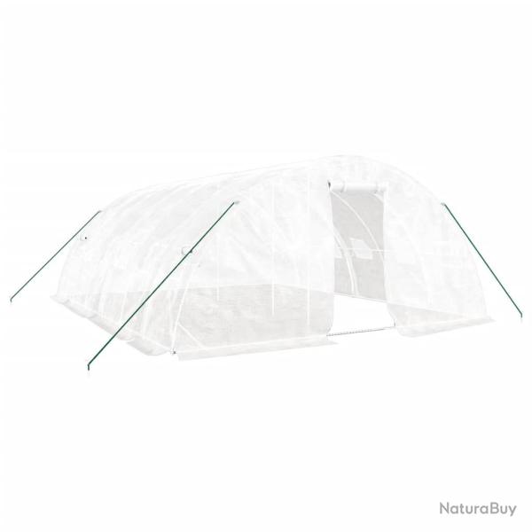 Serre tente abri plante fleur l�gumes avec cadre en acier 30 m� 6 x 5 x 2,3 m blanc 02_0044571