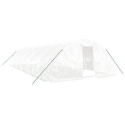 Serre tente abri plante fleur l&eacute;gumes avec cadre en acier 60 m&sup2; 12 x 5 x 2,3 m blanc 02_0044613