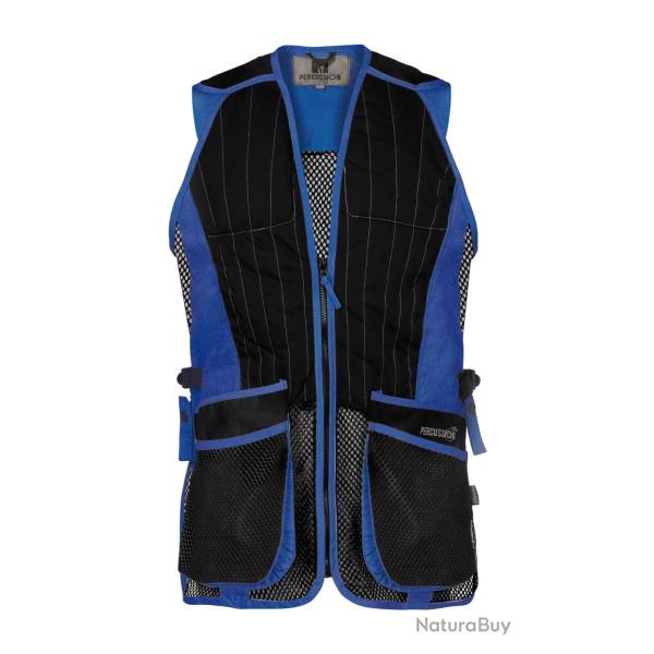 Gilet de ball-trap Percussion Evo - Noir / Bleu-4XL