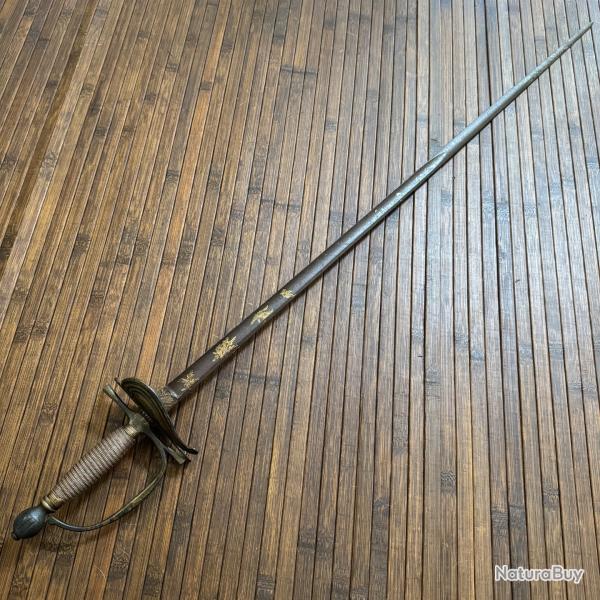 �P�E D'OFFICIER A LA FRAN�AISE LAME DE SOLINGEN GRAV� A L'OR