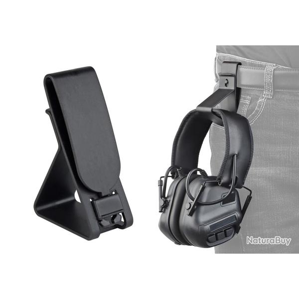 Crochet de ceinture pour casque de tir - Pratique et robuste