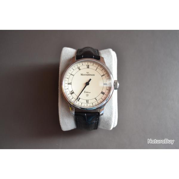 MONTRE MEISTERSINGER EDITION LIMITED N�24/100 ED2013D FULL SET avec Bracelet hirsch earl alligator