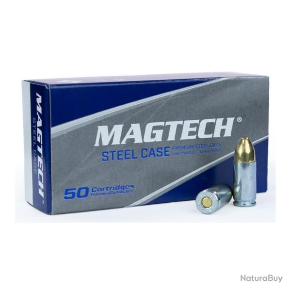Munitions 9mm Magtech FMJ Acier 124 grains FMJ