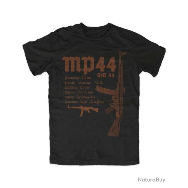 T shirt militaire motif MP44 manches courtes