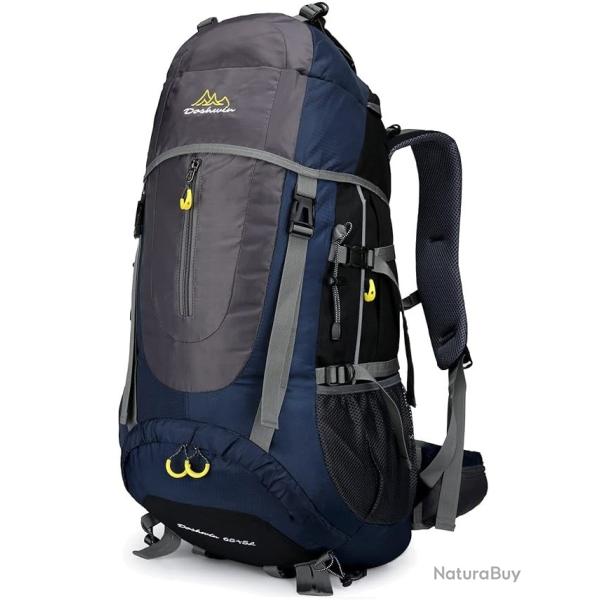 Sac � Dos Grande Capacit� 70L Molle Grande Capacit� Escalade P�che Chasse Randonn�e Trekking Bleu