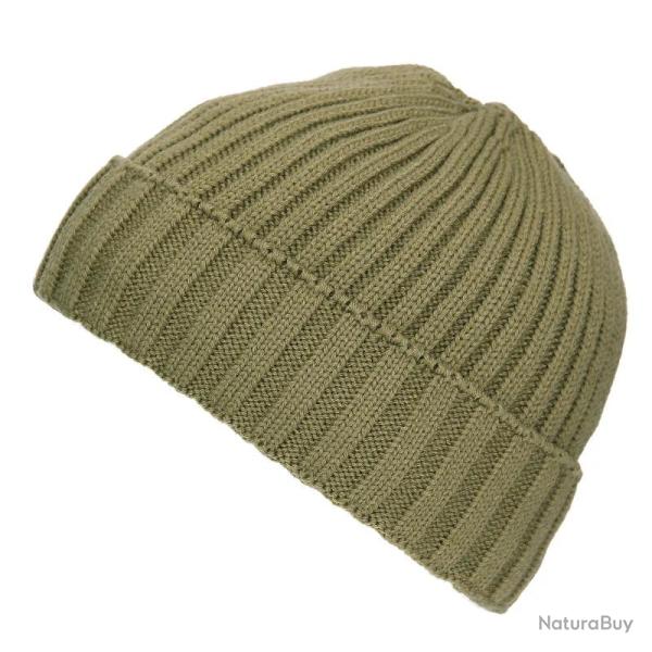 Bonnet en tricot fourr� Vert