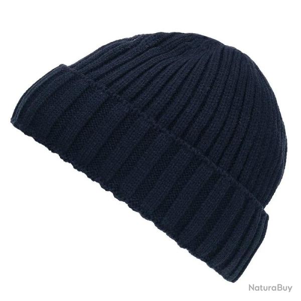 Bonnet en tricot fourr� Bleu marine