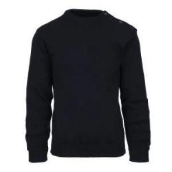 Pull marin breton 100 laine vierge coupe traditionnelle 4 boutons