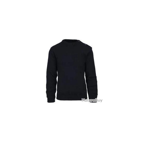 Pull marin breton 100 laine vierge coupe traditionnelle 4 boutons