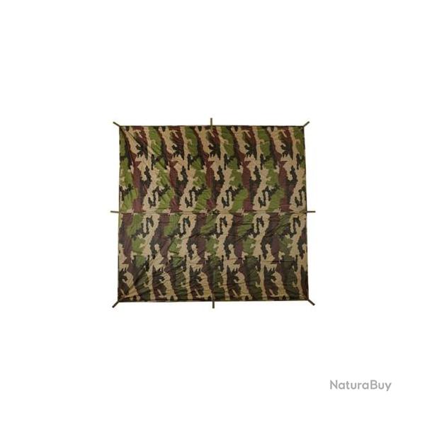 B�che terrain EXPEDITION camo FR/CE : abri ripstop l�ger et imperm�able pour missions 2*2 m