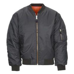 Blouson bomber MA 1 r&eacute;versible homme Style aviateur militaire gris