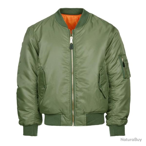 Blouson de pilote Bomber MA 1 vert