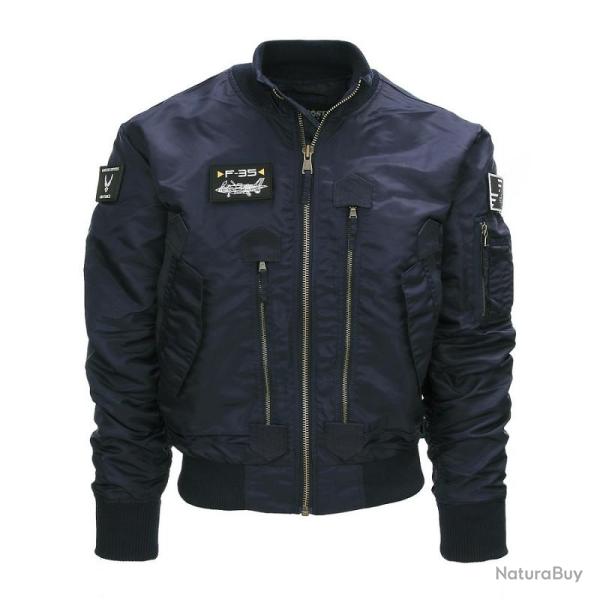 Blouson de pilote F 35 bleu marine
