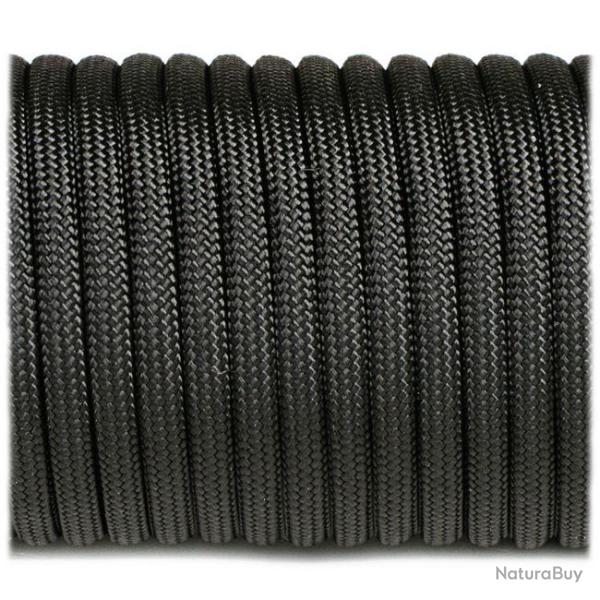 Paracord Type VI 750 : corde 11 brins 10 m ultra robuste et polyvalente Noire