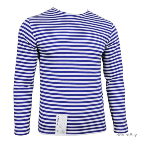 Telnyashka marini�re russe tricot�e bleu roi blanc authentique