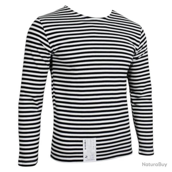 Telnyashka marini�re noire manches longues en coton