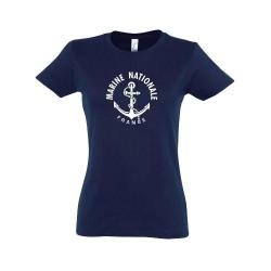 T shirt Marine Nationale femme