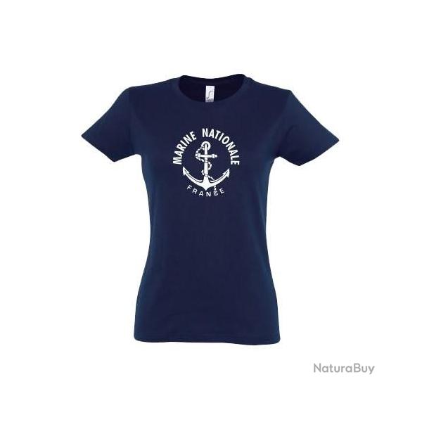 T shirt Marine Nationale femme