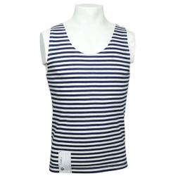 D&eacute;bardeur telnyashka russe en coton navy marini&egrave;re militaire authentique