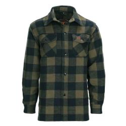 Surchemise Outdoor Longhorn en flanelle robuste chaleur et style b&ucirc;cheron kaki