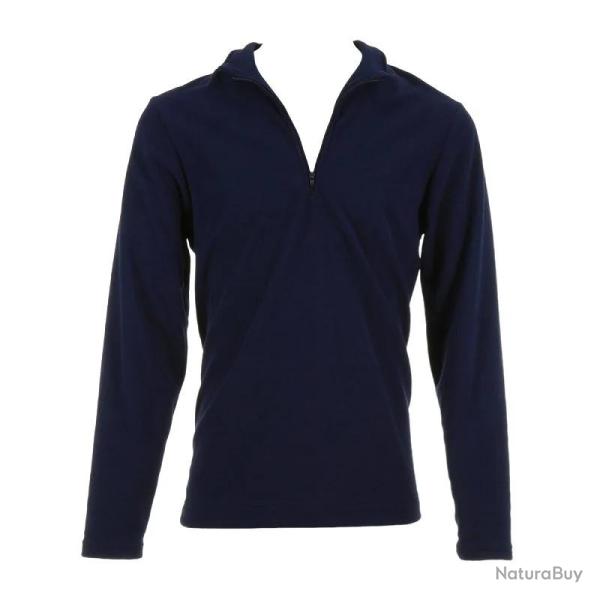 Chemise Hiver Eminence� col zip marine 200 g m� isolation thermique et confort