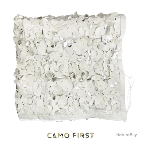 Filet de camouflage Camo First S-Cut snow camo 3D, terrasse et pergola 3*6 m