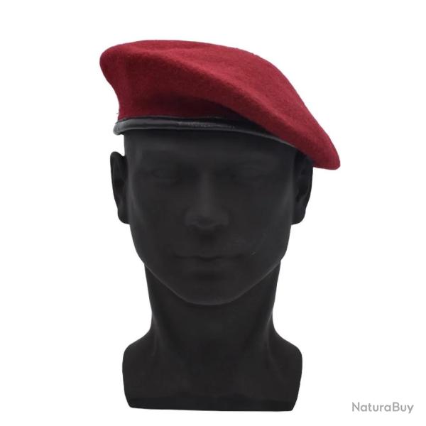 B�ret militaire rouge amarante L'Aviorex� - B�ret commando qualit� 60