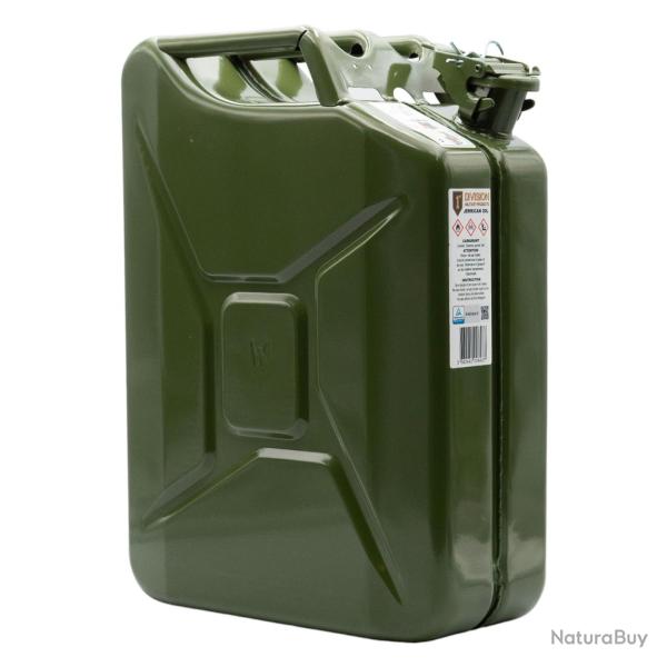 Jerrican carburant 20 L m�tal : s�curit� et transport